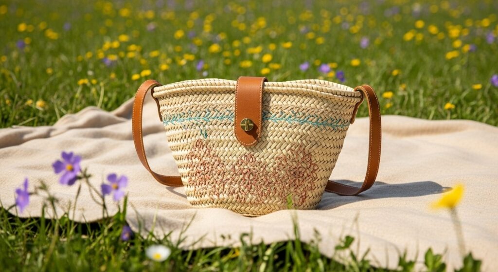 straw shoulder bag