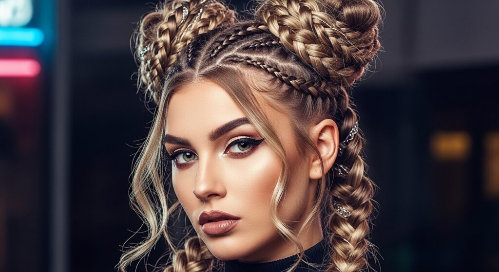 Braided Space Buns