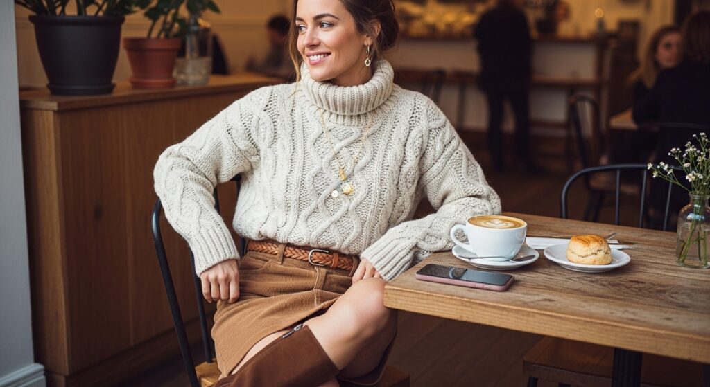 Cozy Knitwear for Coffee Dates