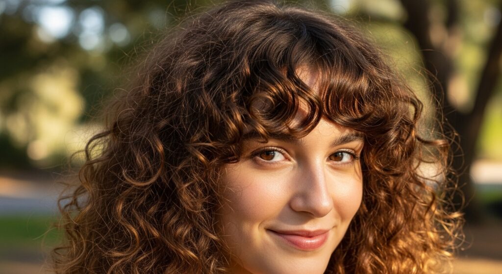 Curly Hair with Bangs