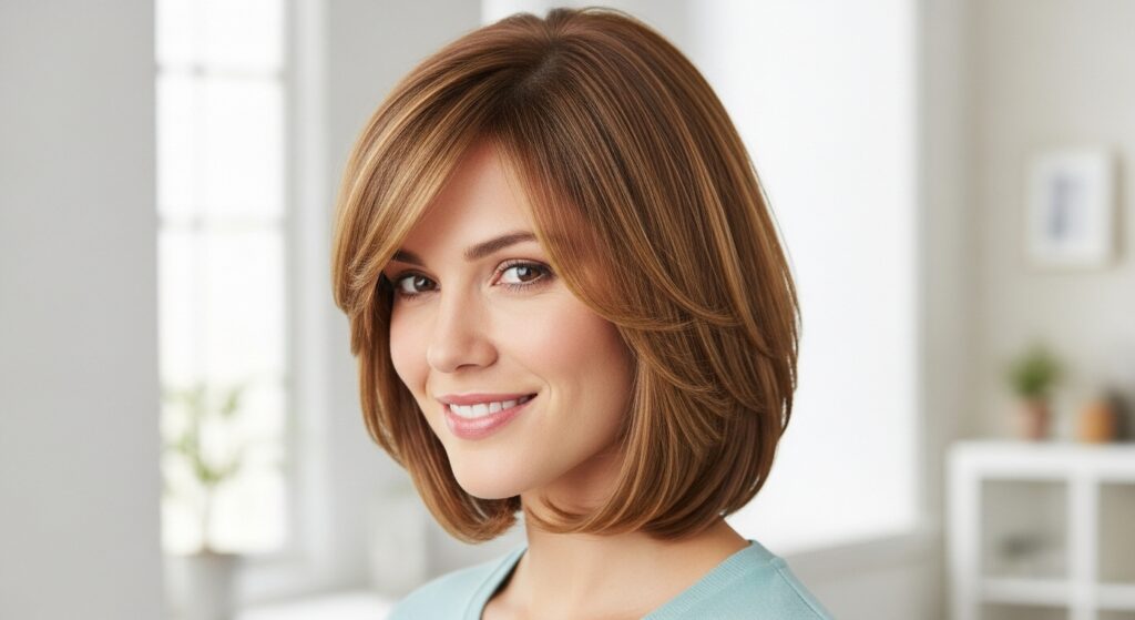 Layered Bob with Side Bangs