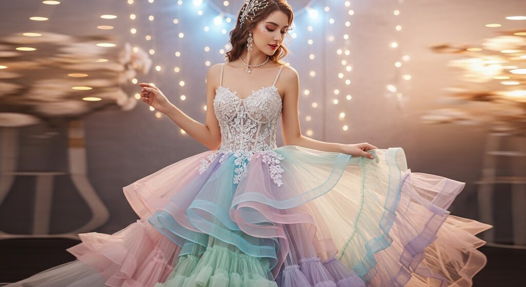 Sheer Dress with Layers