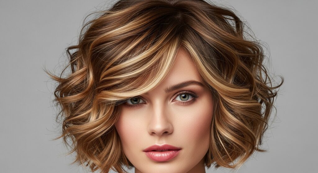 Short Curly Hairstyles with Highlights