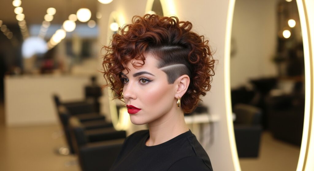 Short Curly Hairstyles with Undercuts