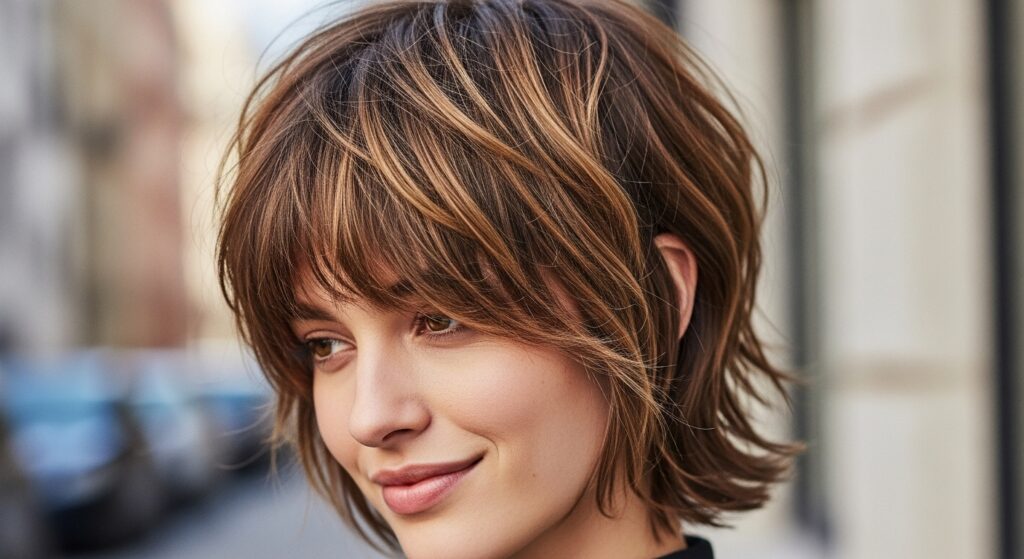 short shaggy hairstyle