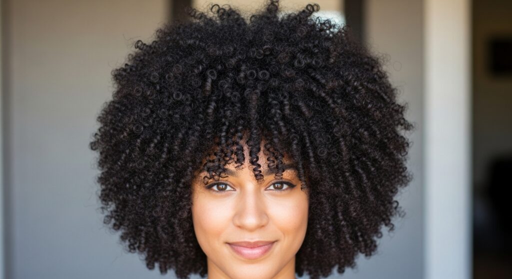 Voluminous Curly Afro