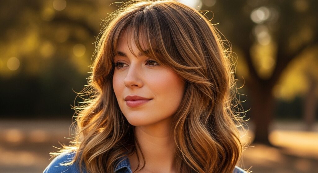 Wavy Hair with Wispy Bangs