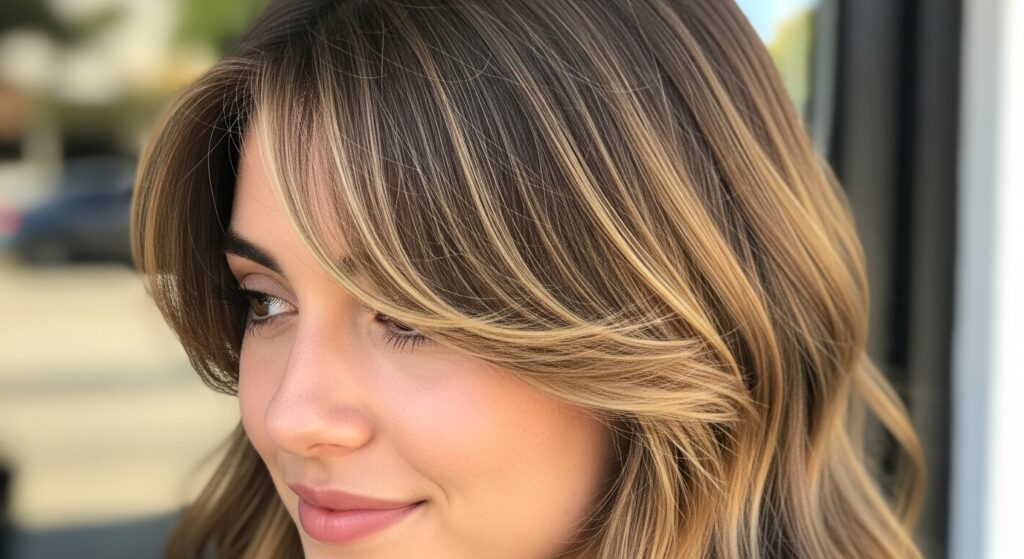 Wispy Bangs with Highlights