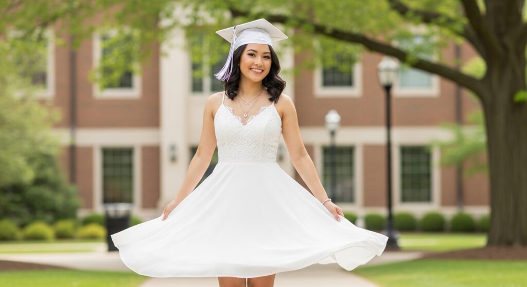 Affordable White Graduation Dress