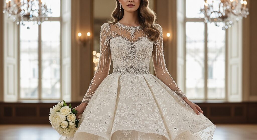 Beaded & Embellished Drop Waist Dress