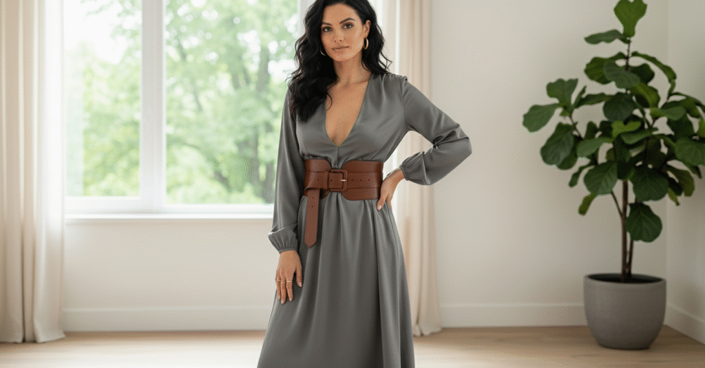 Belted Dresses That Define the Waist