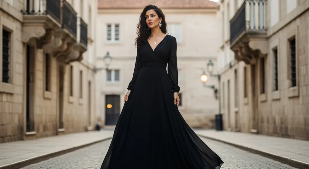 Maxi Dress with Long Sleeves