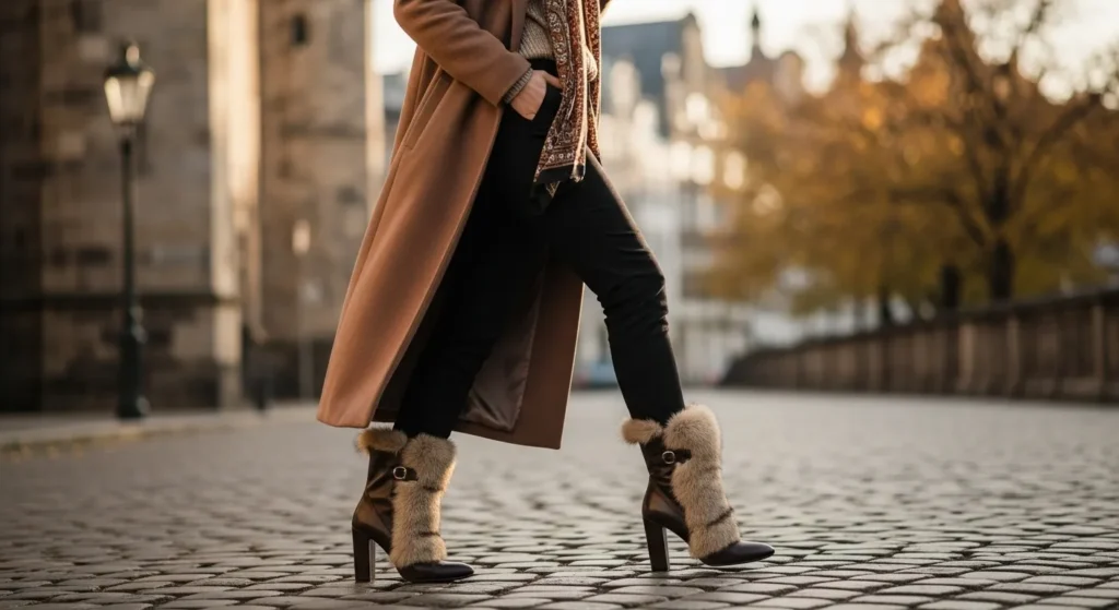 Boots with Heels and Fur