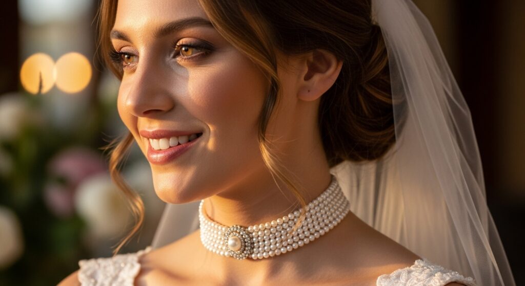 Choker-Style Pearl Necklace