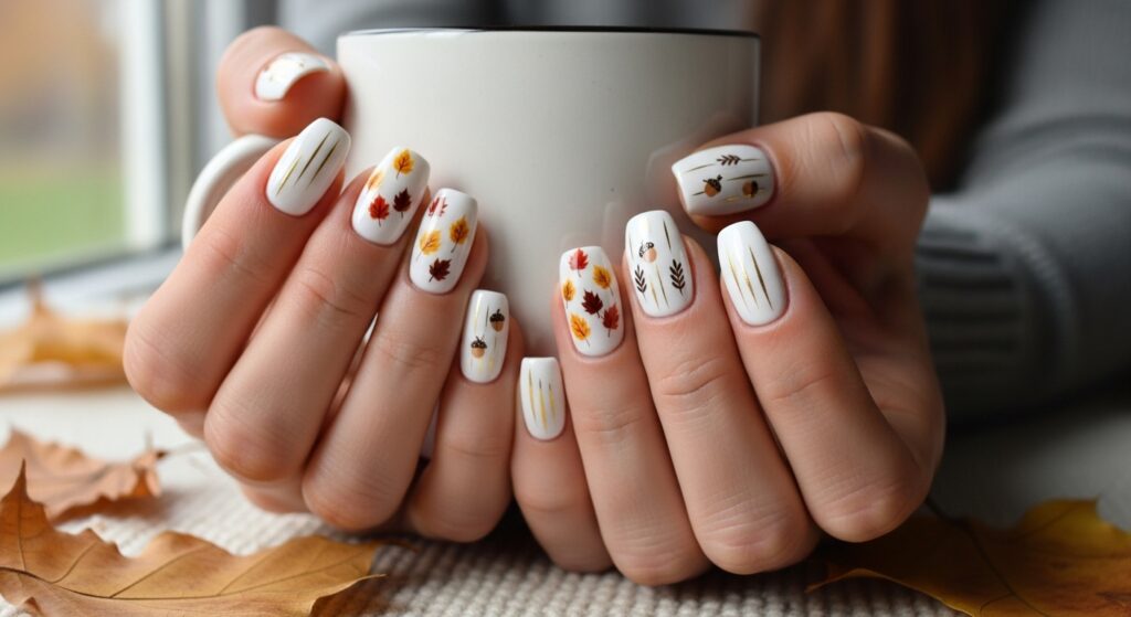 Classic Glossy White Nails