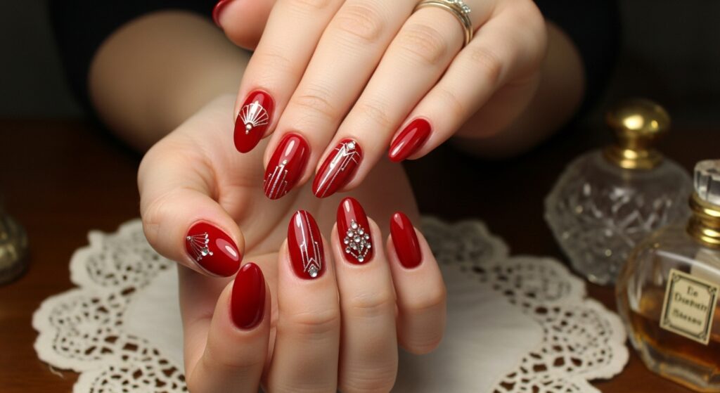 Classic Red Nails