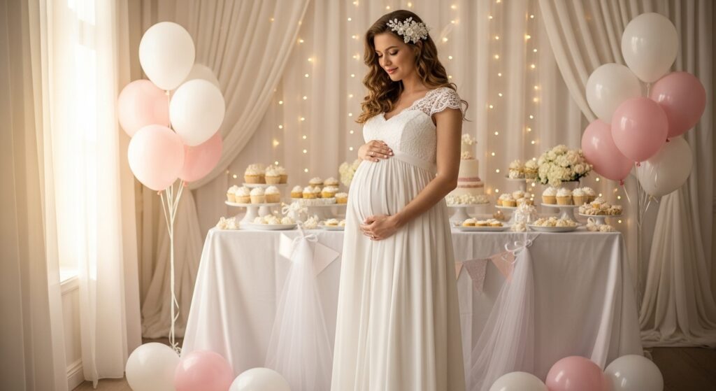 Classic White Baby Shower Dresses