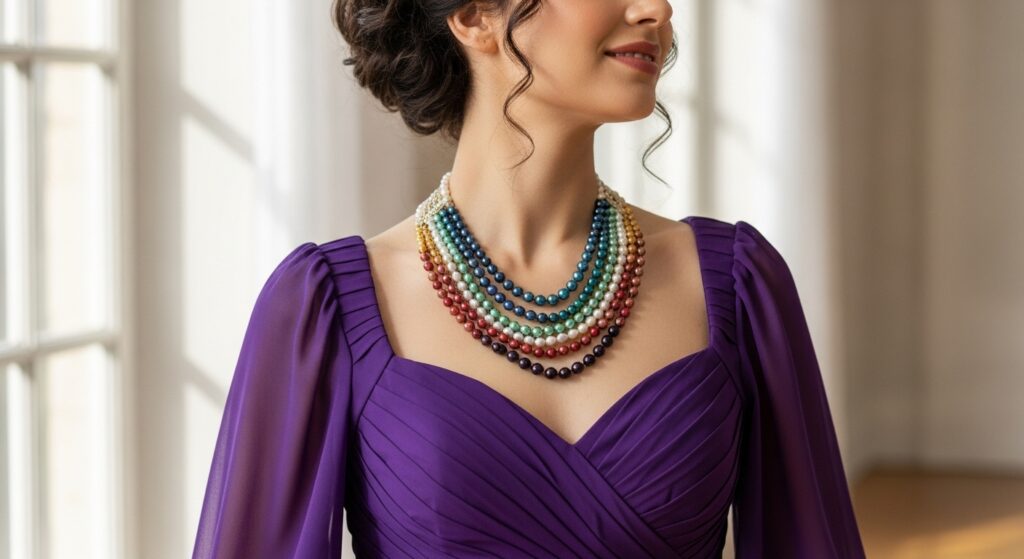 Colored Pearl Necklace