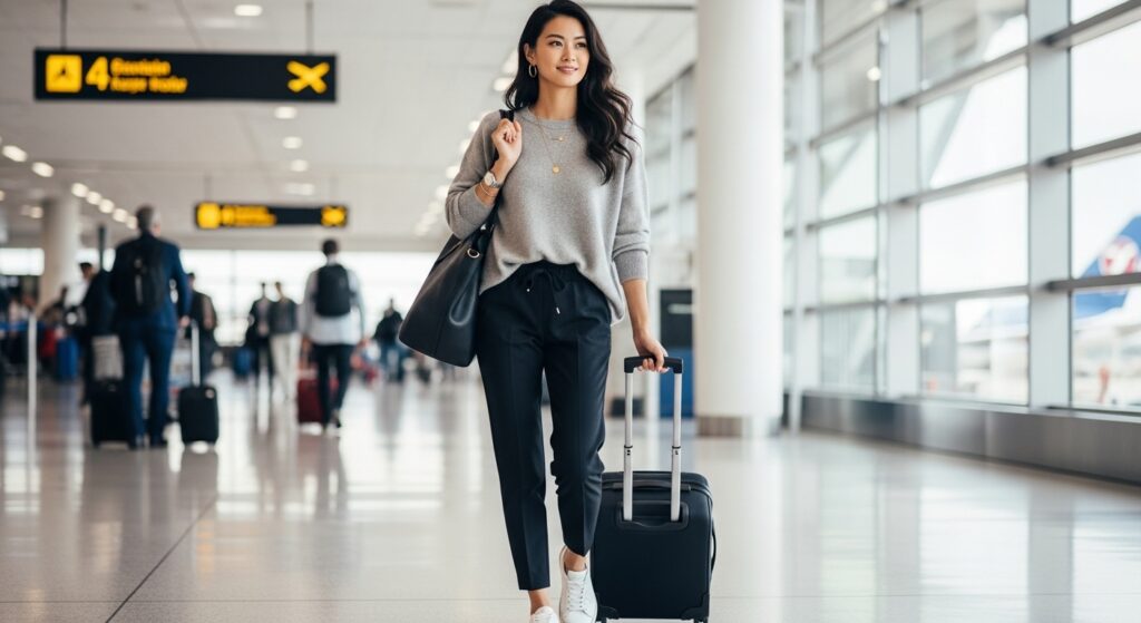Comfortable and Chic Airport & Flight Outfits