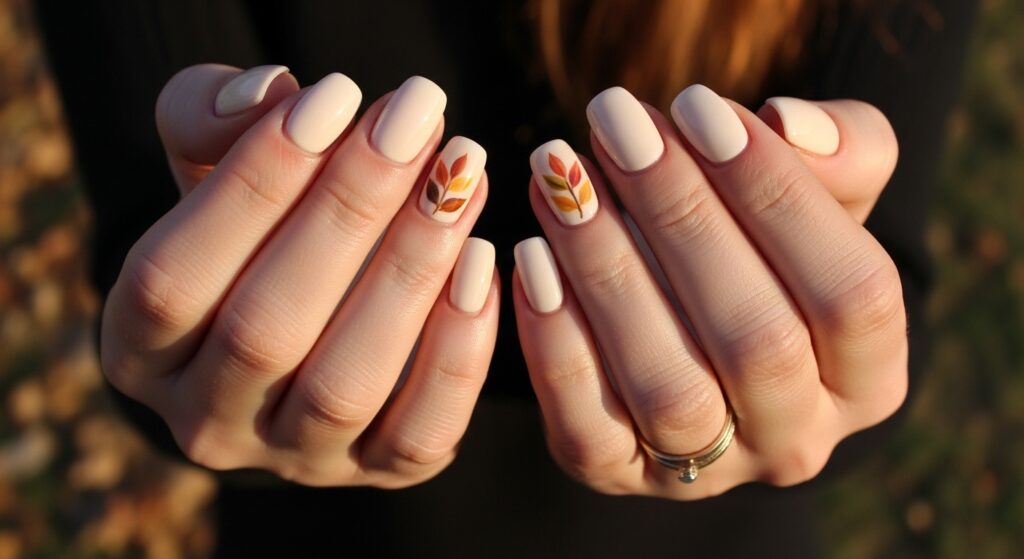 Creamy White Nails