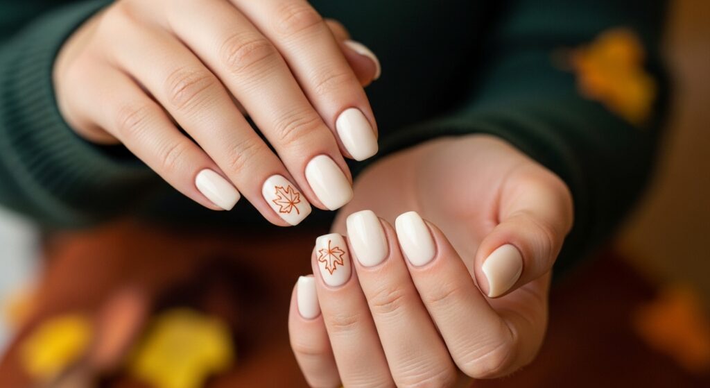Creamy White Nails
