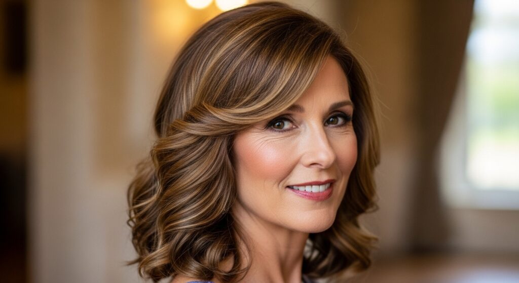 Curled Shoulder-Length Style