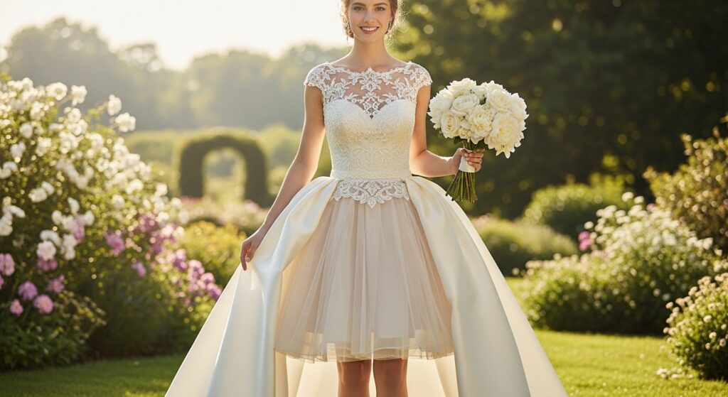Drop Waist Dress with Detachable Skirt