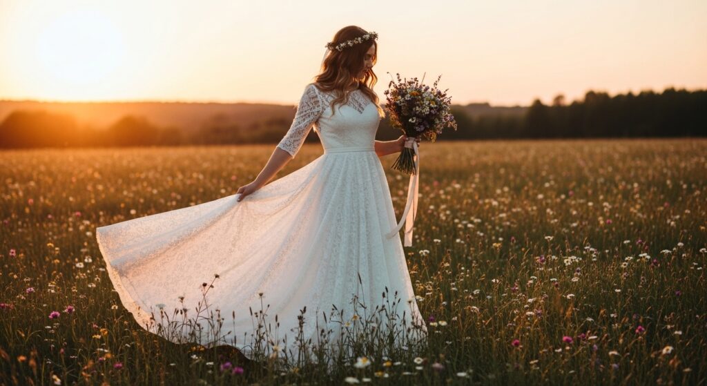 drop waist wedding dress