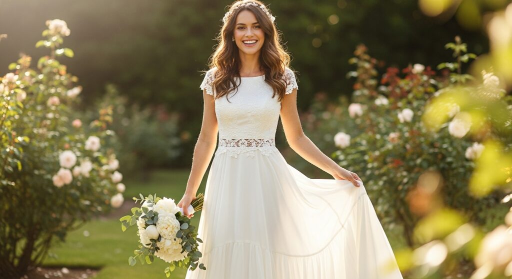 drop waist wedding dress