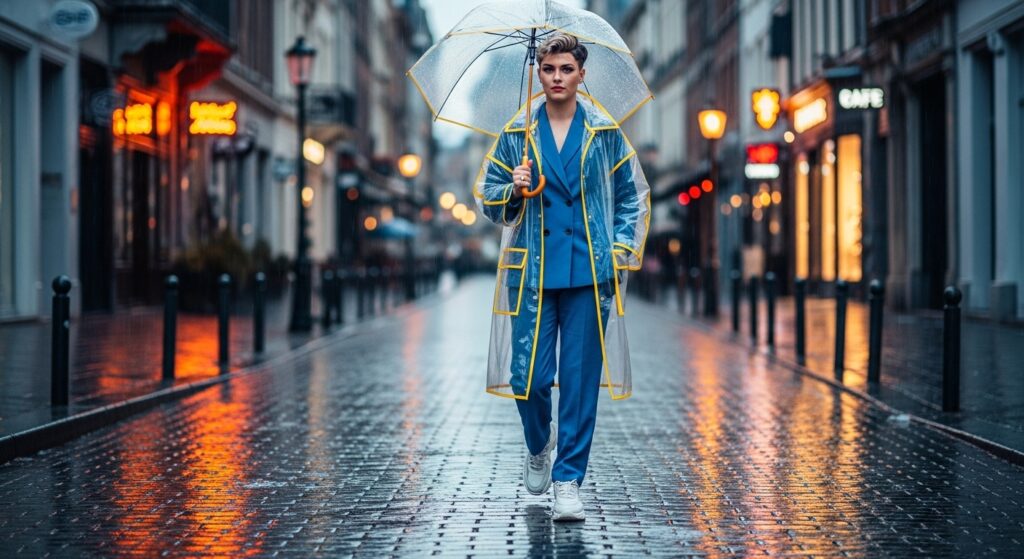 Fashion-Forward Raincoats