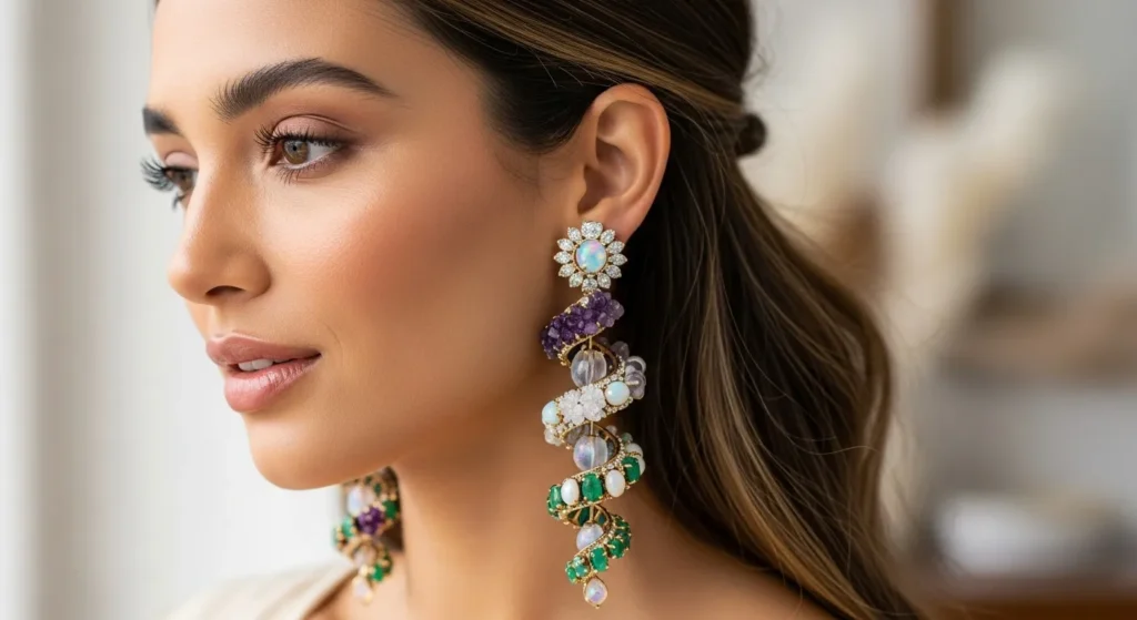 Gemstone and Crystal Helix Jewelry