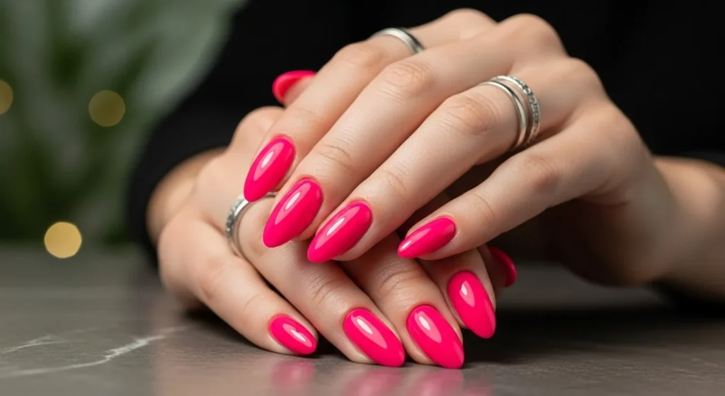Hot Pink Nails