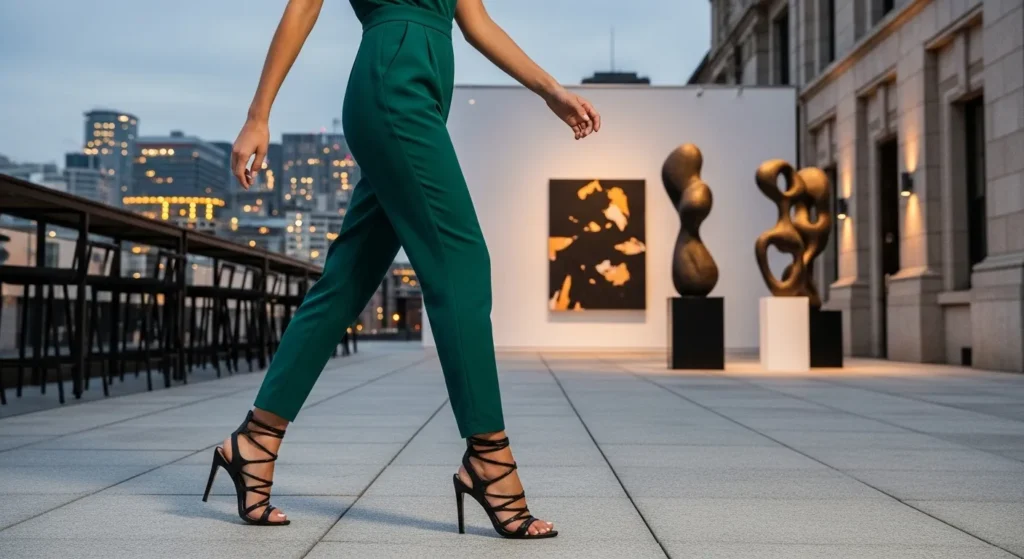 Jumpsuits with Strappy Heels