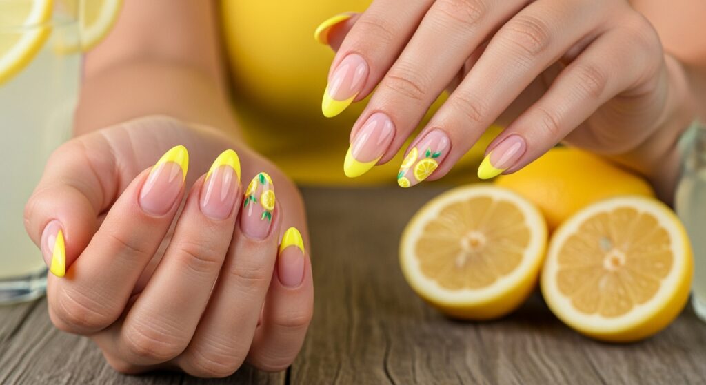 Lemon French Tips