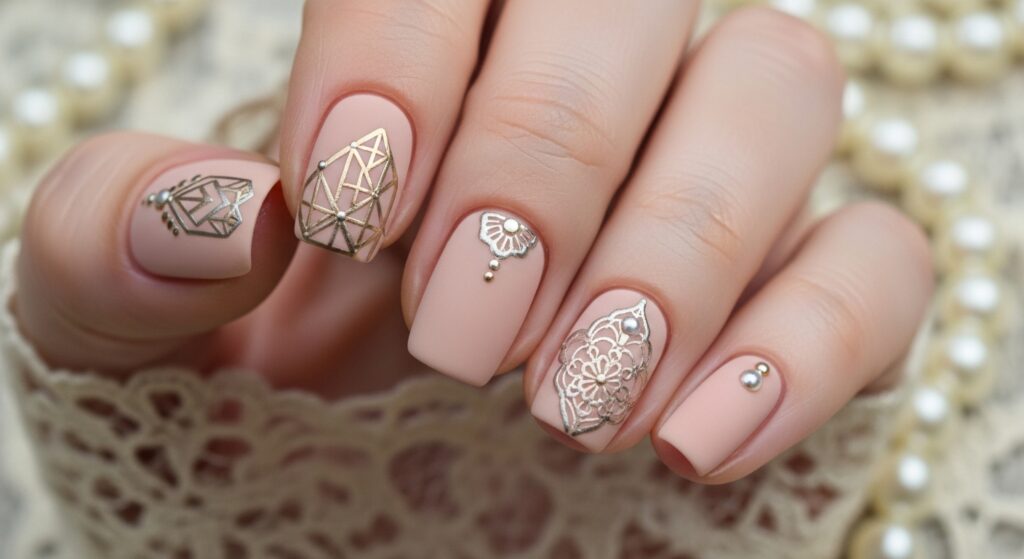 Matte Nude Nails