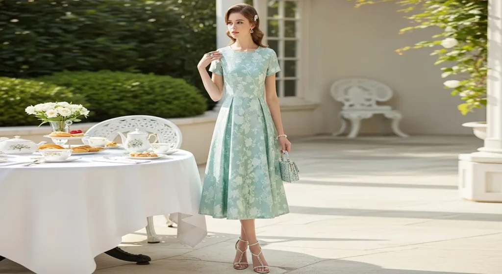 Tea Party Outfits with Midi Dresses
