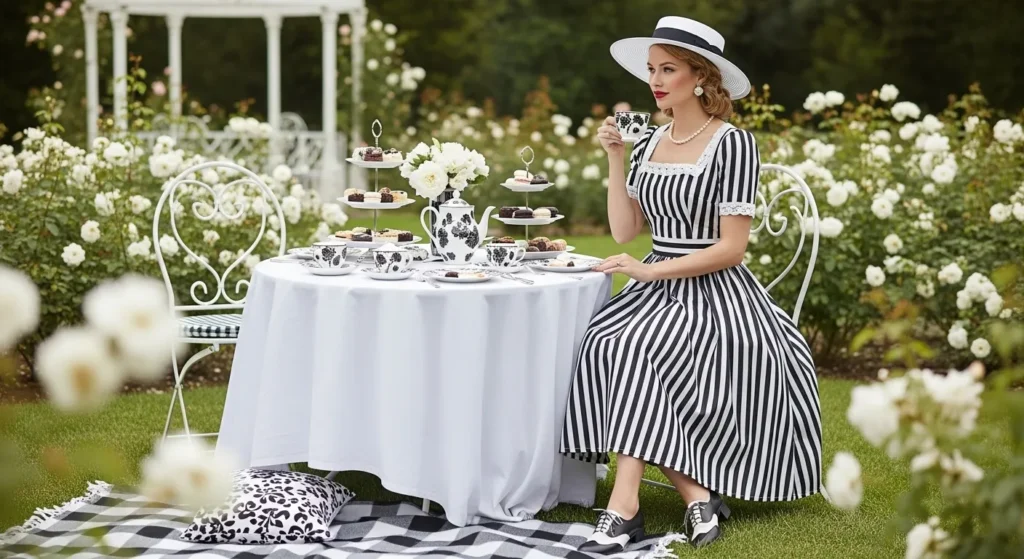 Monochrome Tea Party Outfits