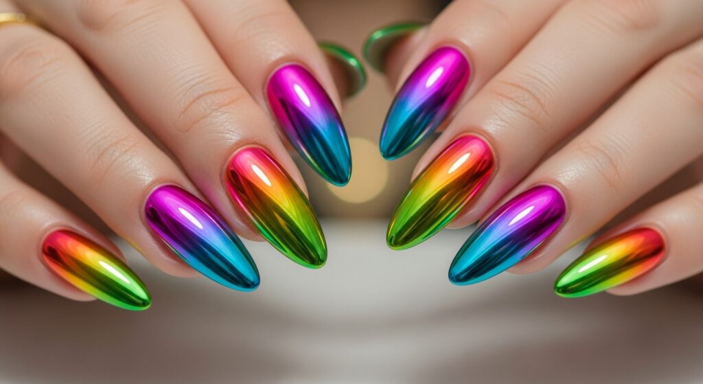 Multicolor Chrome Ombre