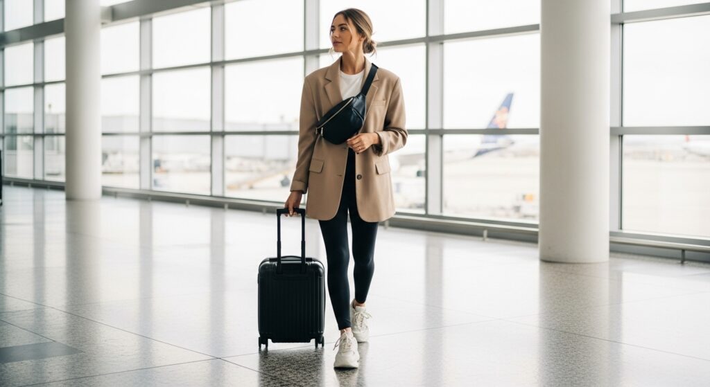 Oversized Blazer with Leggings