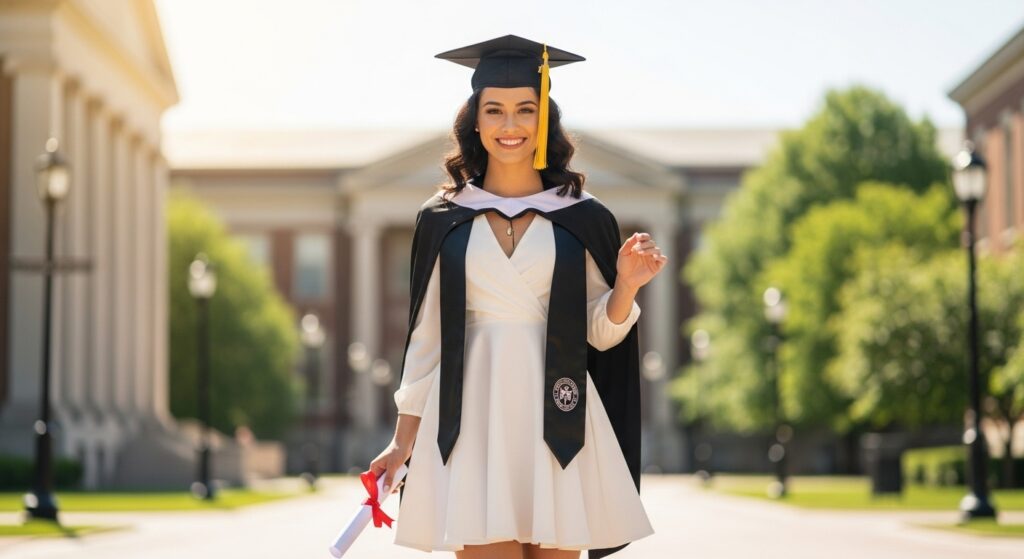 Short White Graduation Dress 