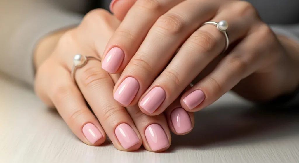 Soft Pastel Pink Nails