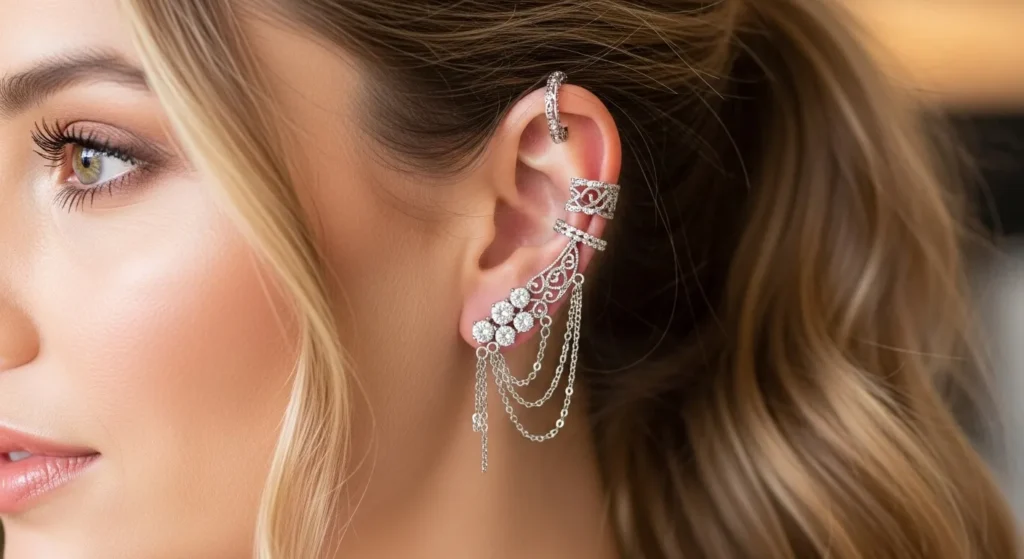 Statement Helix Cuff Earrings