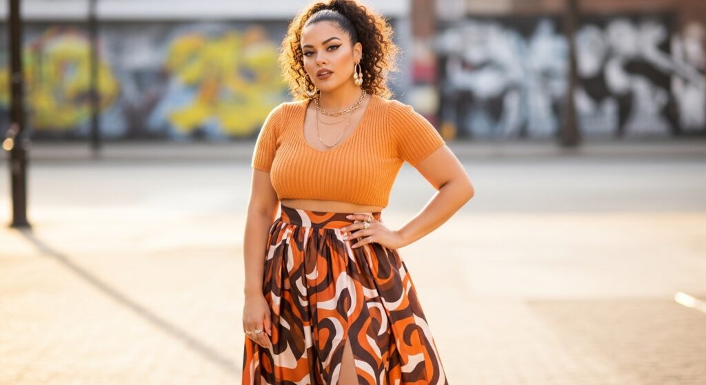 Statement Skirts with Crop Tops