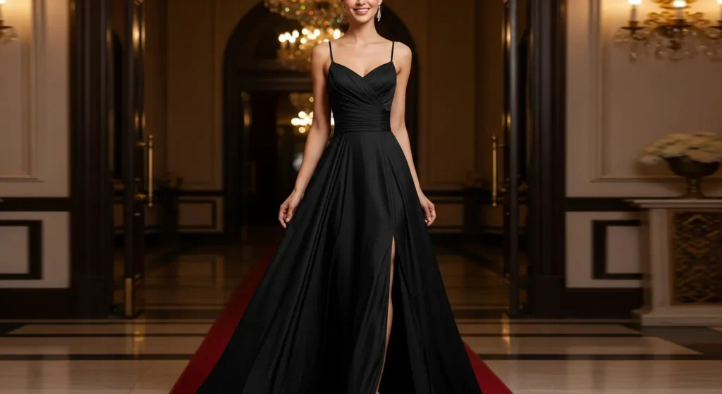 The Classic Black Formal Maxi Dress