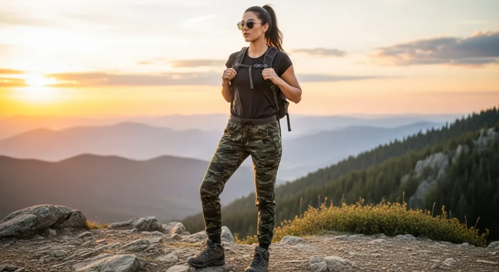 Travel-Friendly Camo Joggers