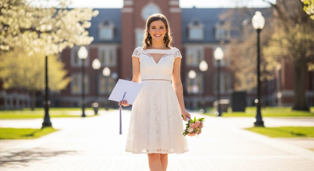 Trendy White Graduation Dress Styles