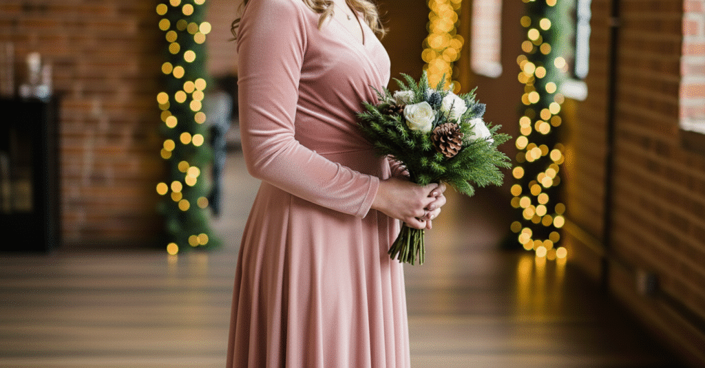 Velvet Dresses for Winter Weddings