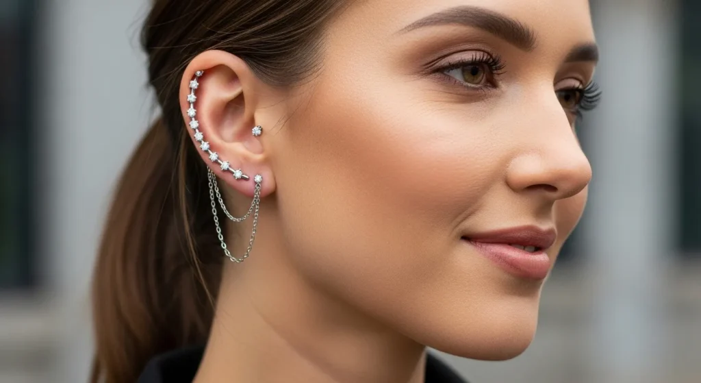 Vertical Helix Earrings