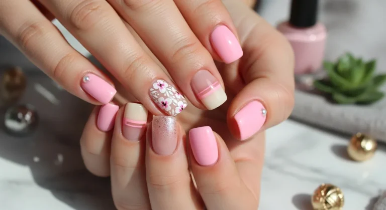 pink nail inspo