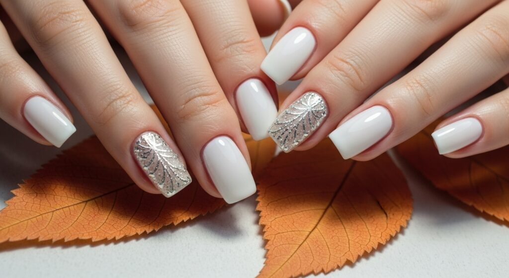 white fall nail designs